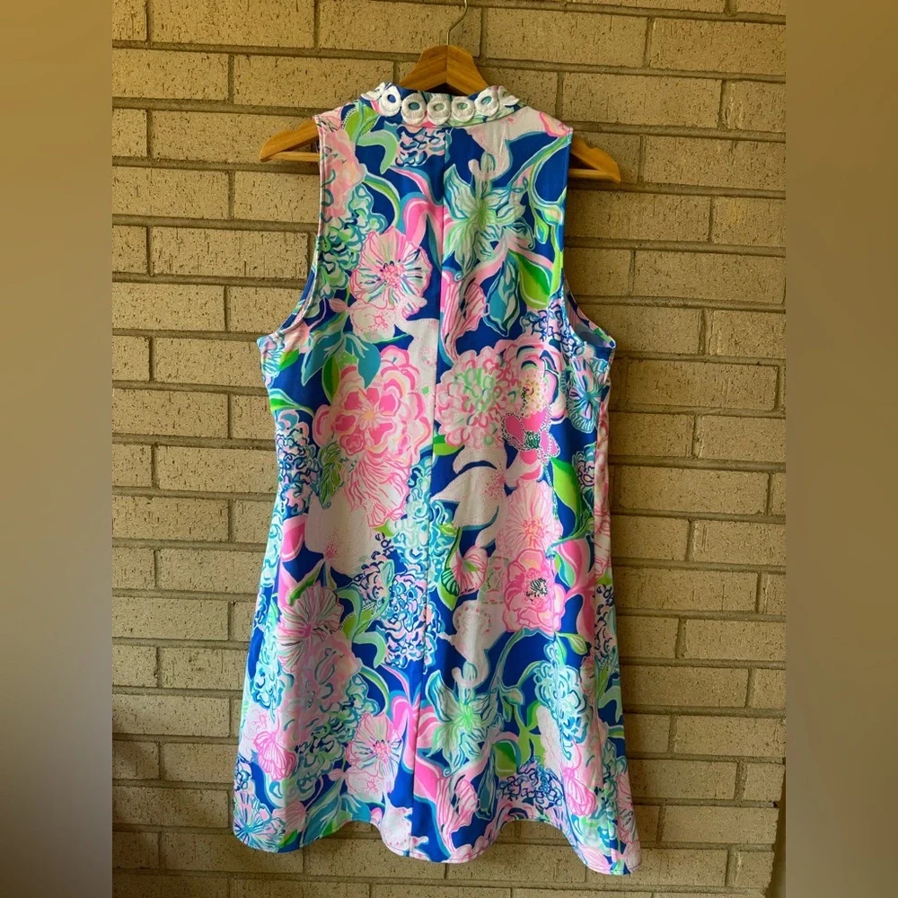 Lilly Pulitzer Jane Shift Dress Peony For Your Thoughts Sz 12 Zip Floral - Picture 5 of 6